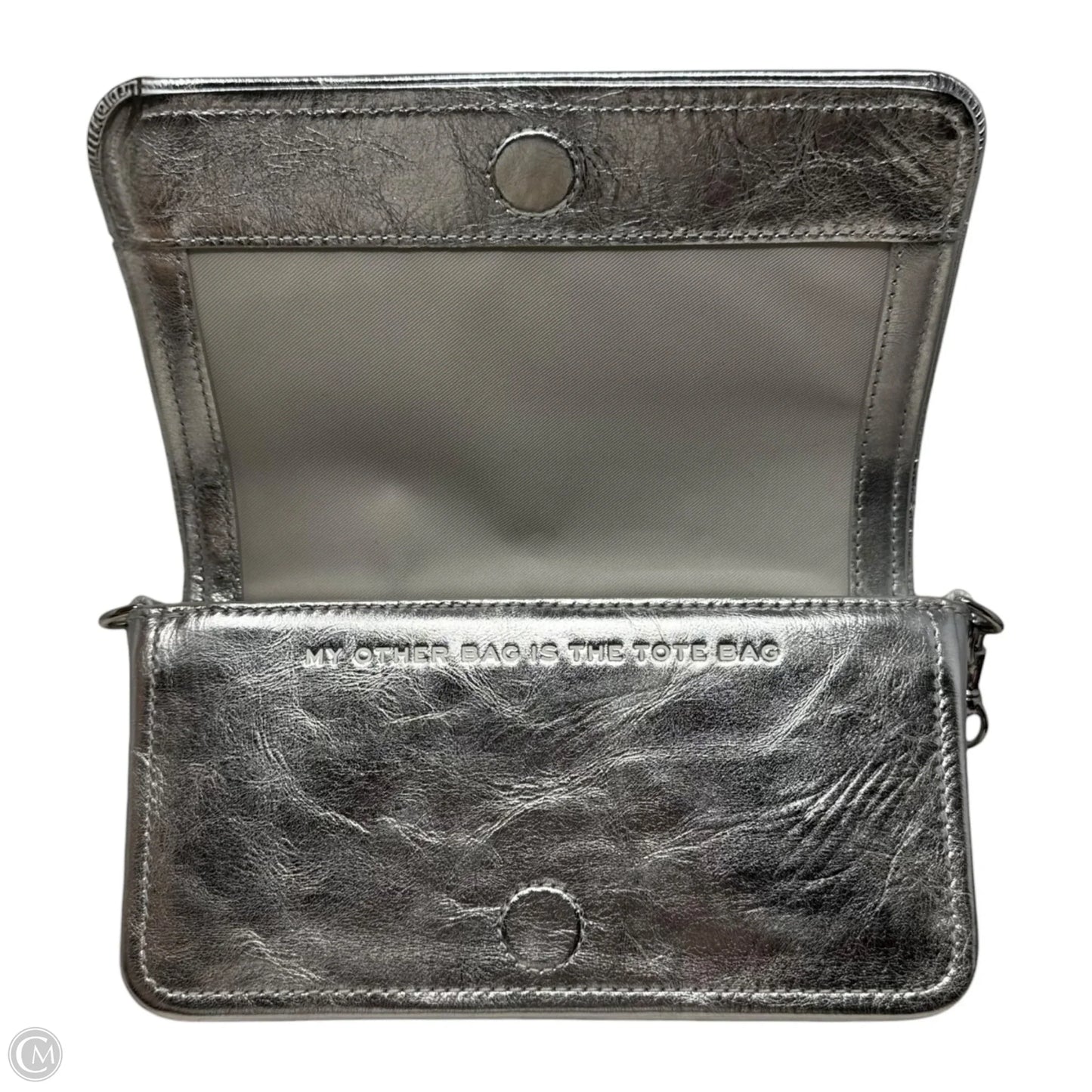 The Mini Bag Metallic Crossbody Handbag Designer By Marc By Marc Jacobs, Size: Small