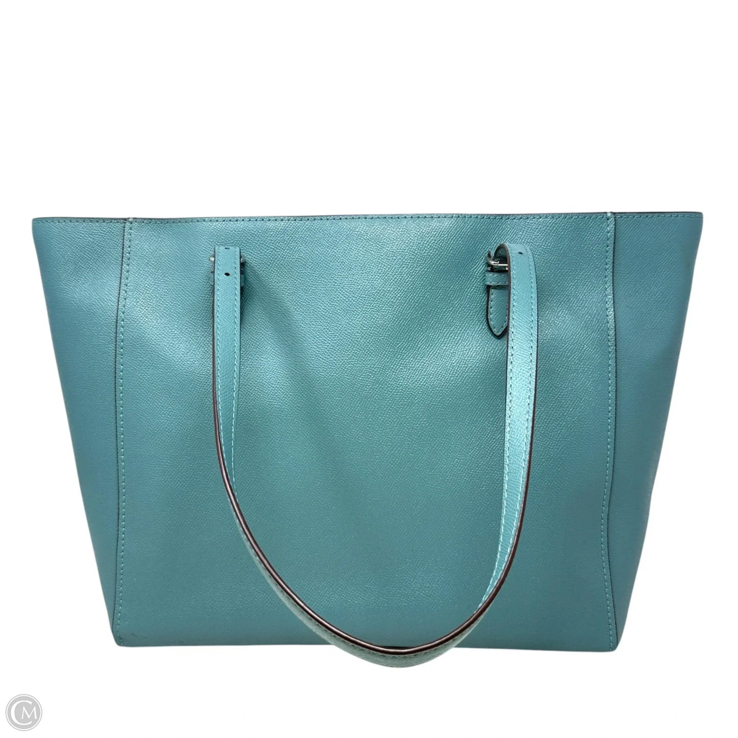 Turnlock Tote in Crossgrain Leather Designer By Coach, Size: Large