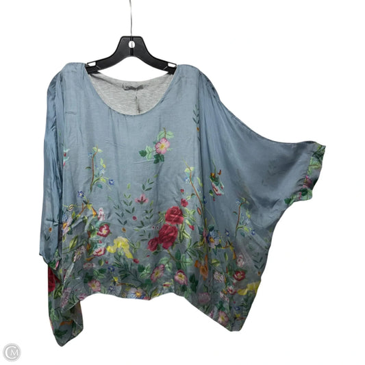 Top 3/4 Sleeve By Elena Baldi In Floral Print, Size: M