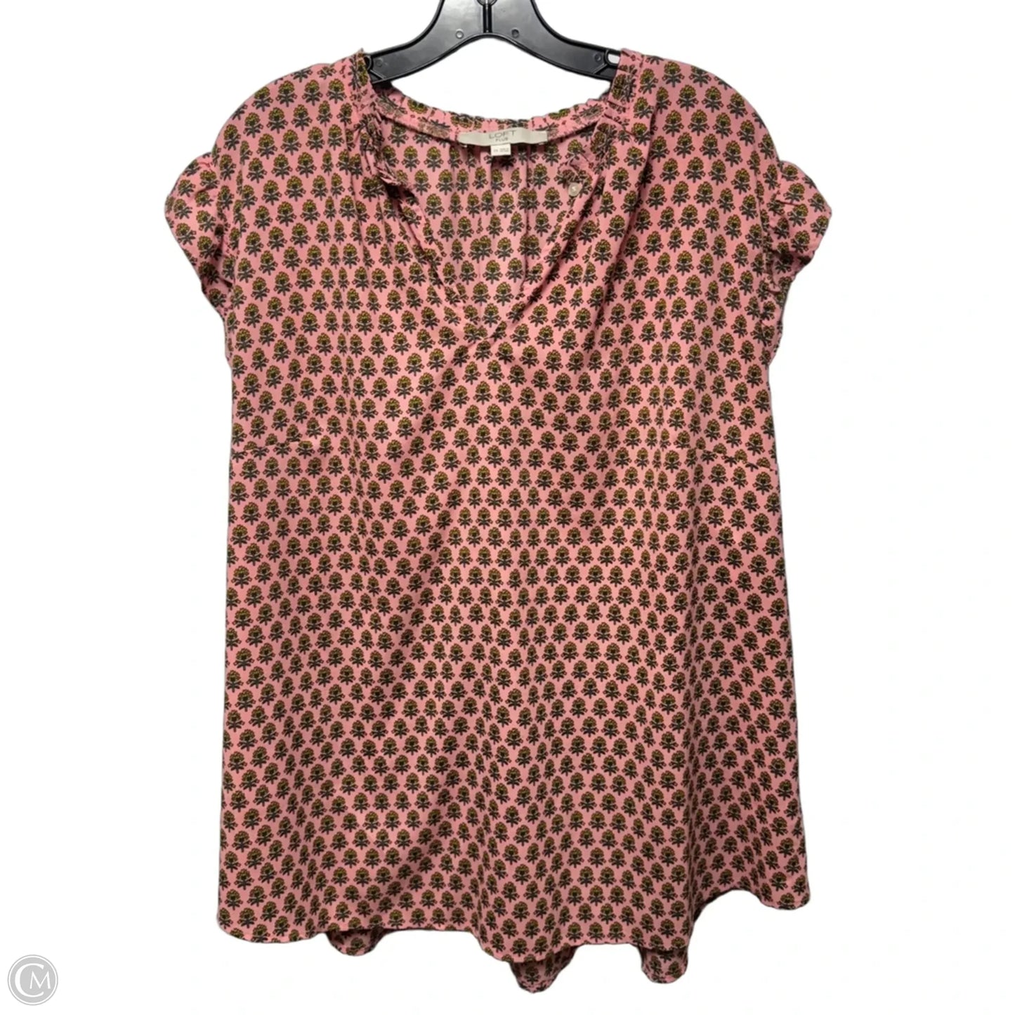 Top Short Sleeve By Loft In Floral Print, Size: 24