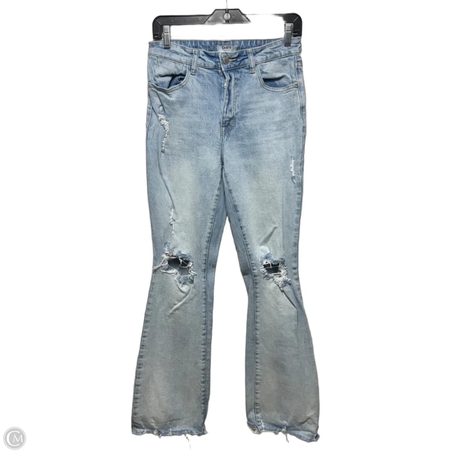 Distressed Jeans Flared By Oat In Blue Denim, Size: 6/28