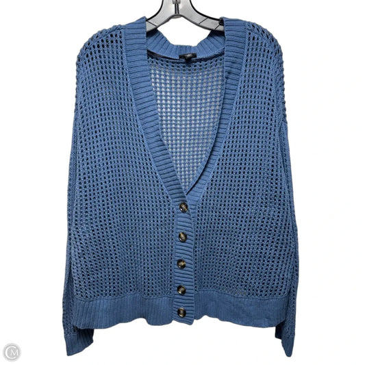 Open Knit Sweater Cardigan By Torrid In Blue, Size: 1x