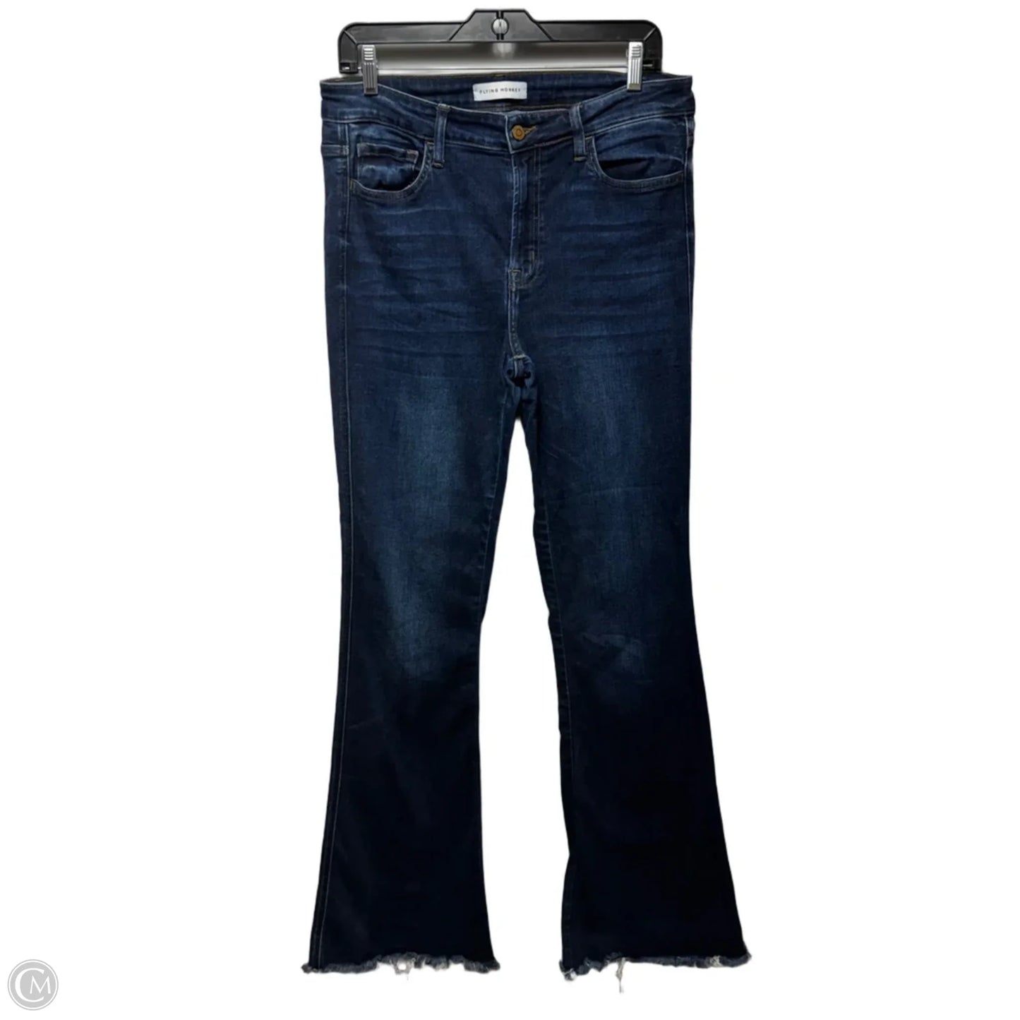 Mid Rise Flare Jeans By Flying Monkey In Blue Denim, Size: 12/31