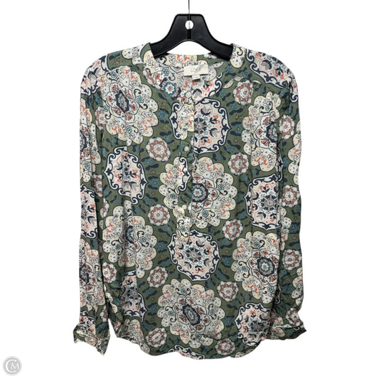 Top Long Sleeve By Loft In Floral Print, Size: Xs