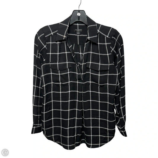 Top Long Sleeve By Ann Taylor In Plaid Pattern, Size: Xsp
