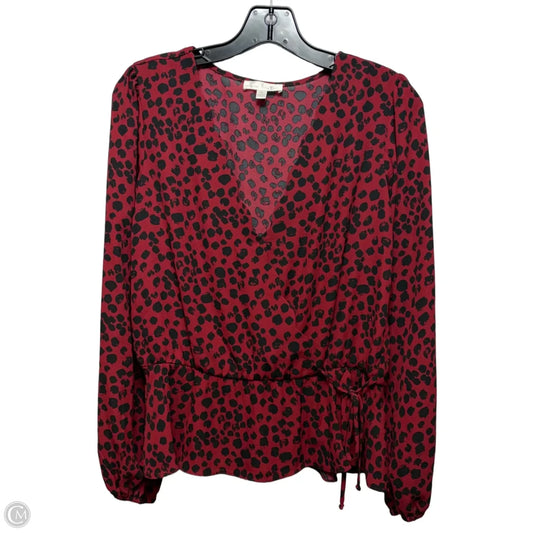 Top Long Sleeve By Nine Britton In Leopard Print, Size: M