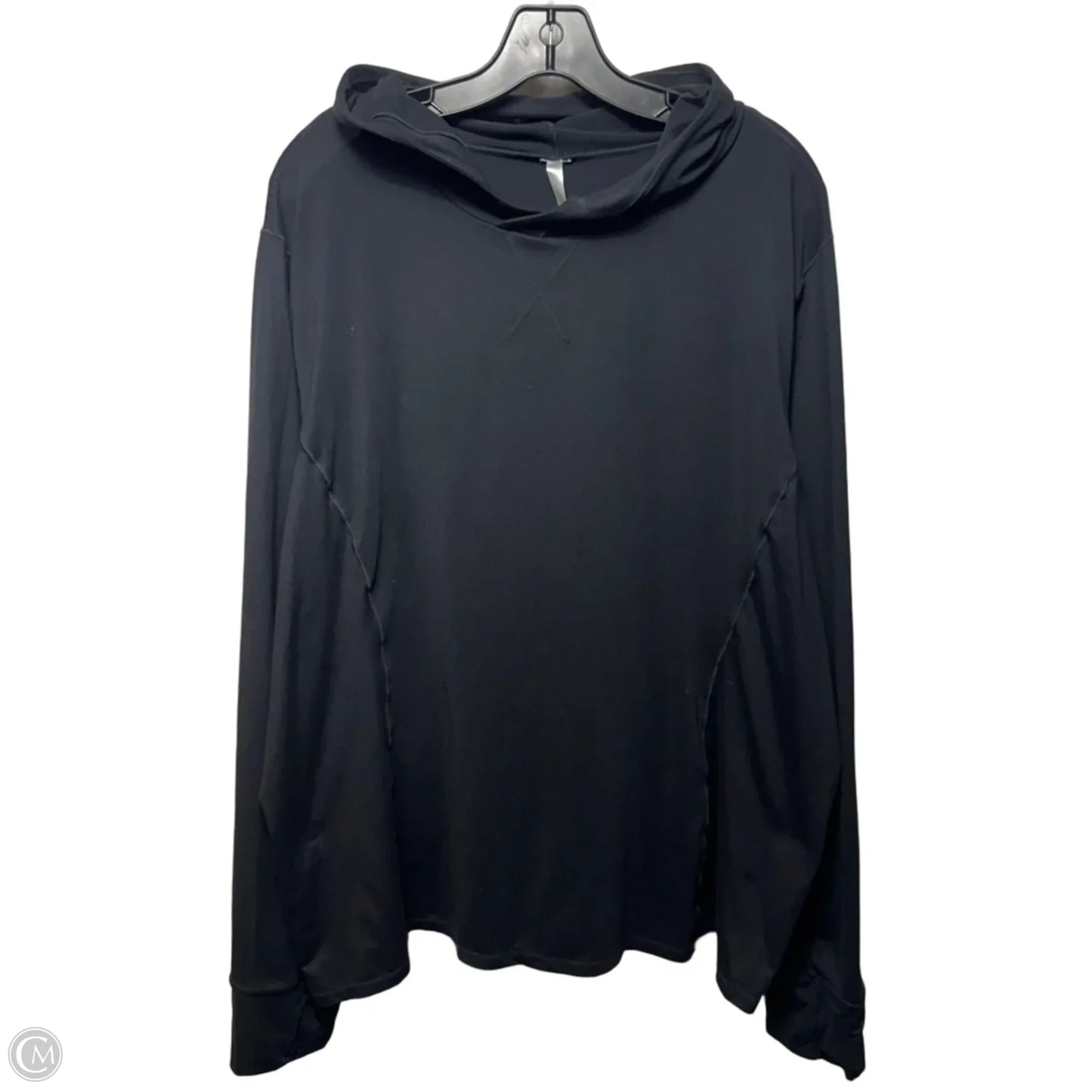 Athletic Top Long Sleeve Hoodie By Fabletics In Black, Size: 3x