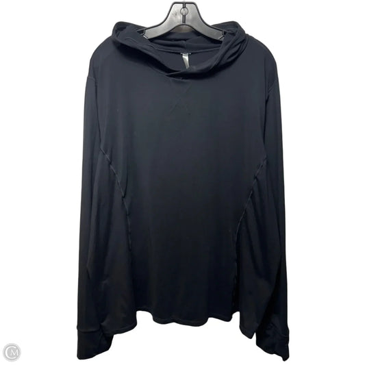 Athletic Top Long Sleeve Hoodie By Fabletics In Black, Size: 3x