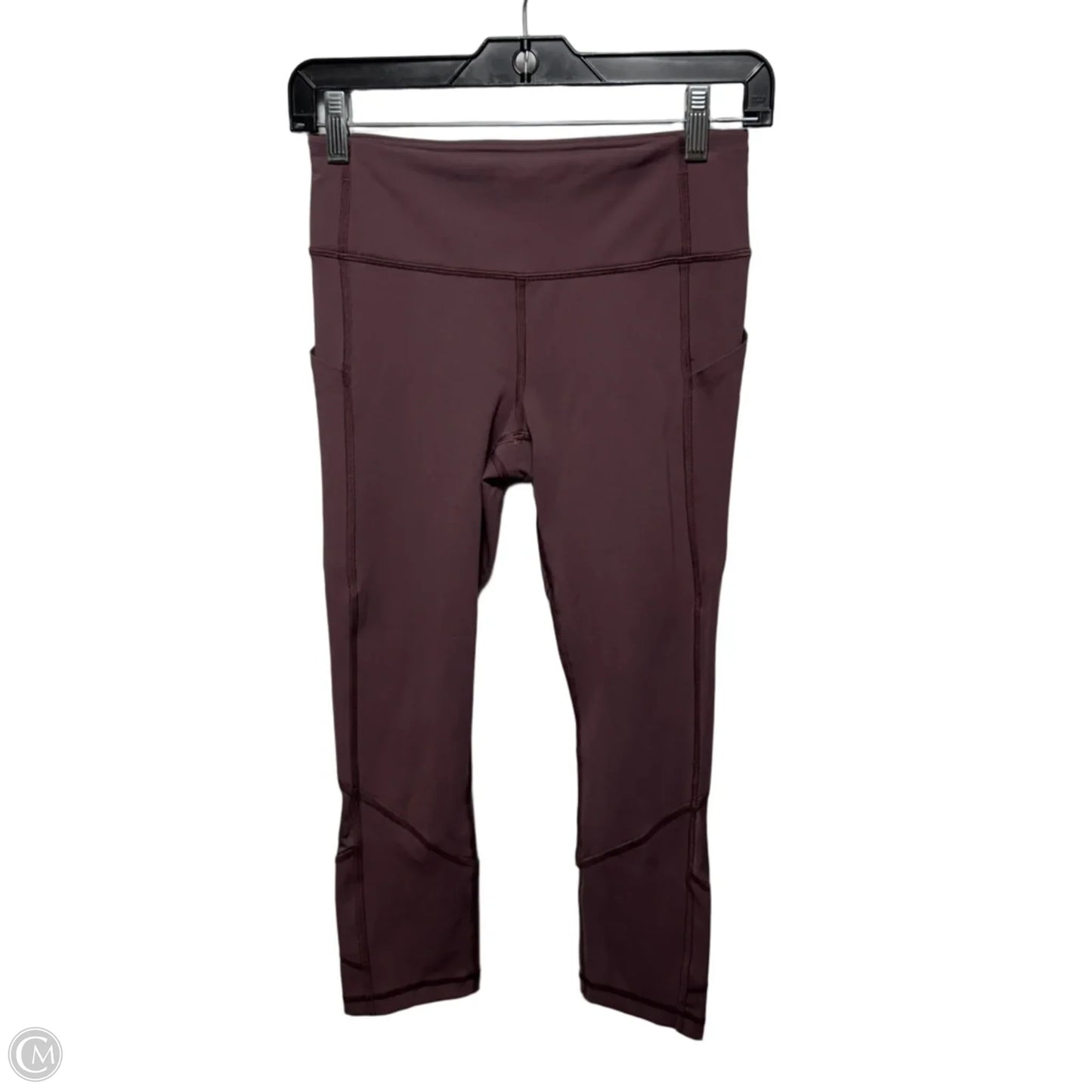 Athletic Capris By Lululemon In Maroon, Size: 4