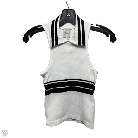 Top Sleeveless By Maeve In White and Black , Size: XXS/XS