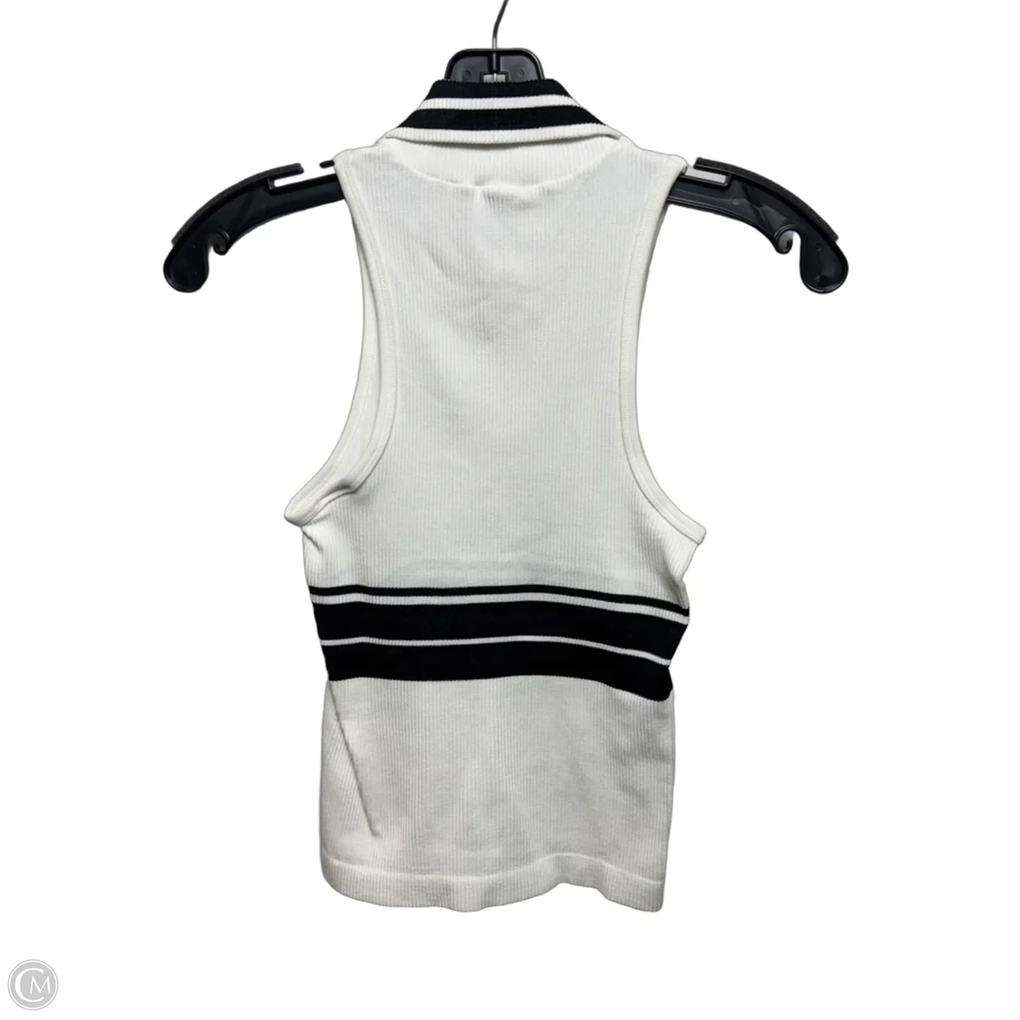 Top Sleeveless By Maeve In White and Black , Size: XXS/XS