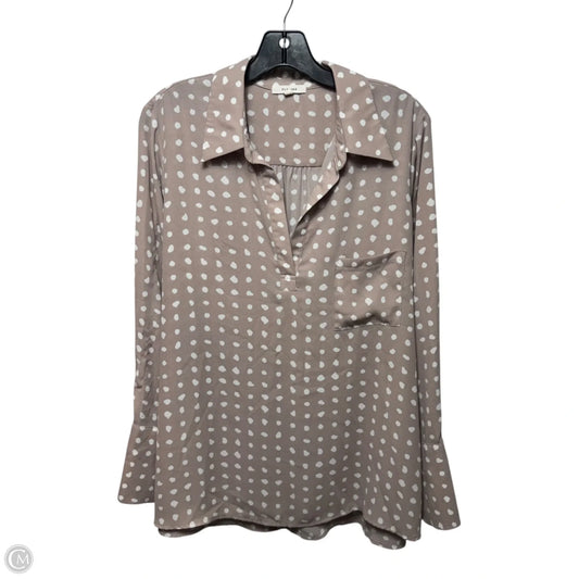 Top Long Sleeve By Pleione In Polkadot Pattern, Size: L