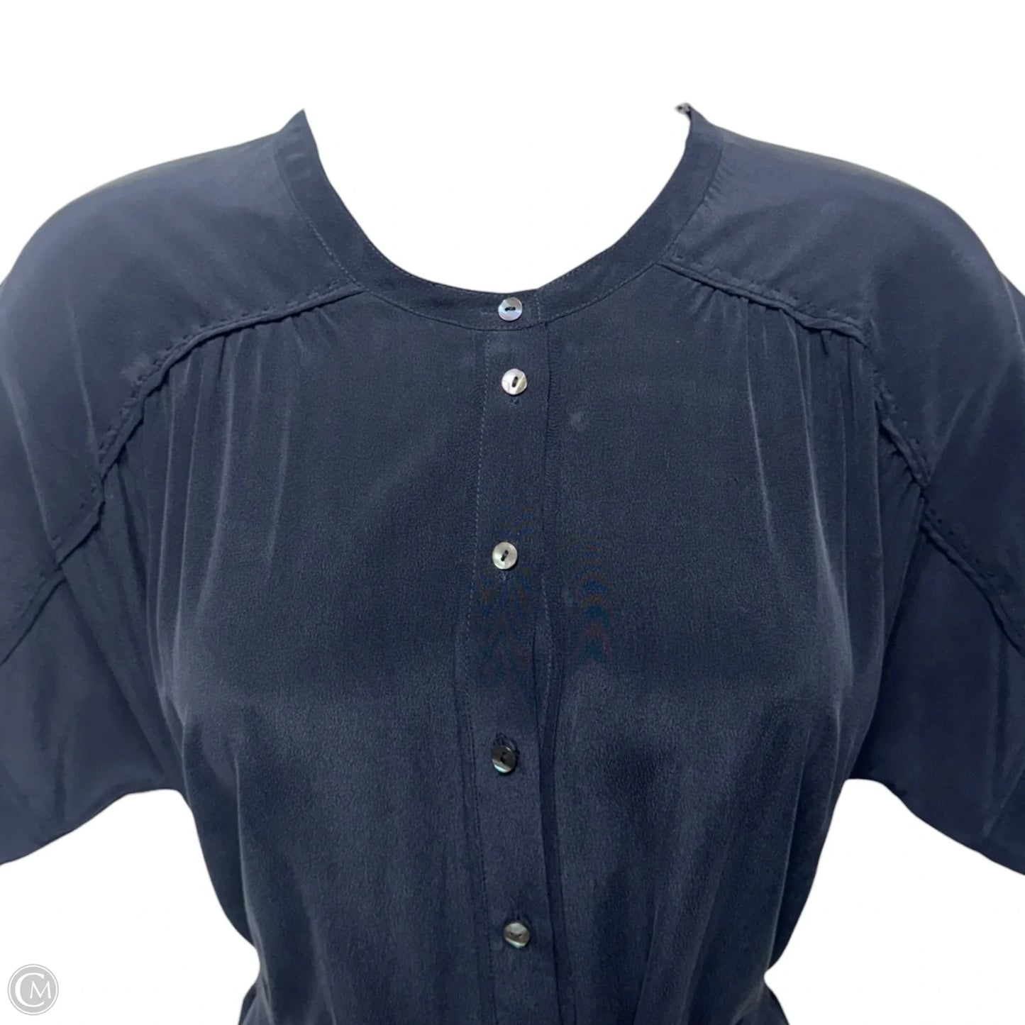 Silk Dress Casual Short By Calypso St Barth In Navy, Size: Xs