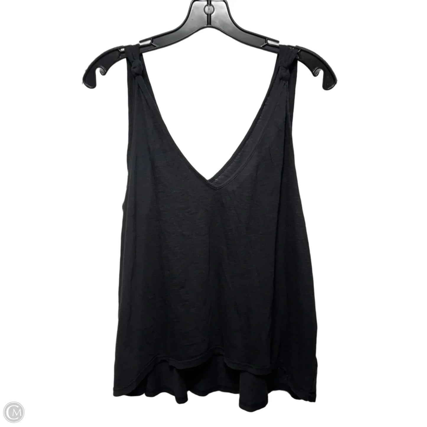 Knot Top Short Sleeve Basic By Anthropologie In Black, Size: L
