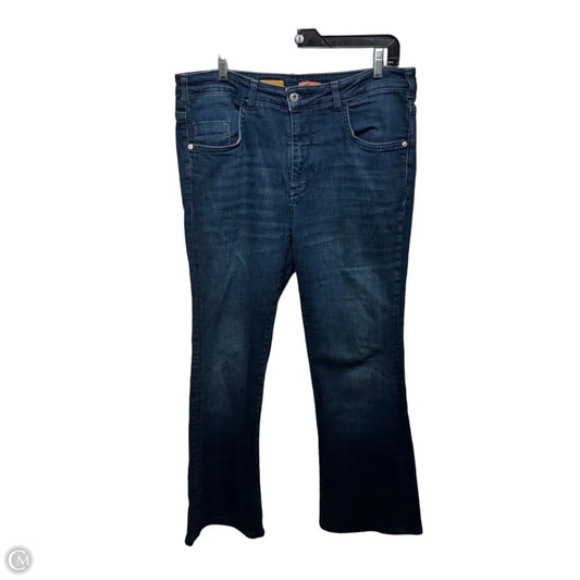 Jeans Flared By Pilcro In Blue Denim, Size: 14/32