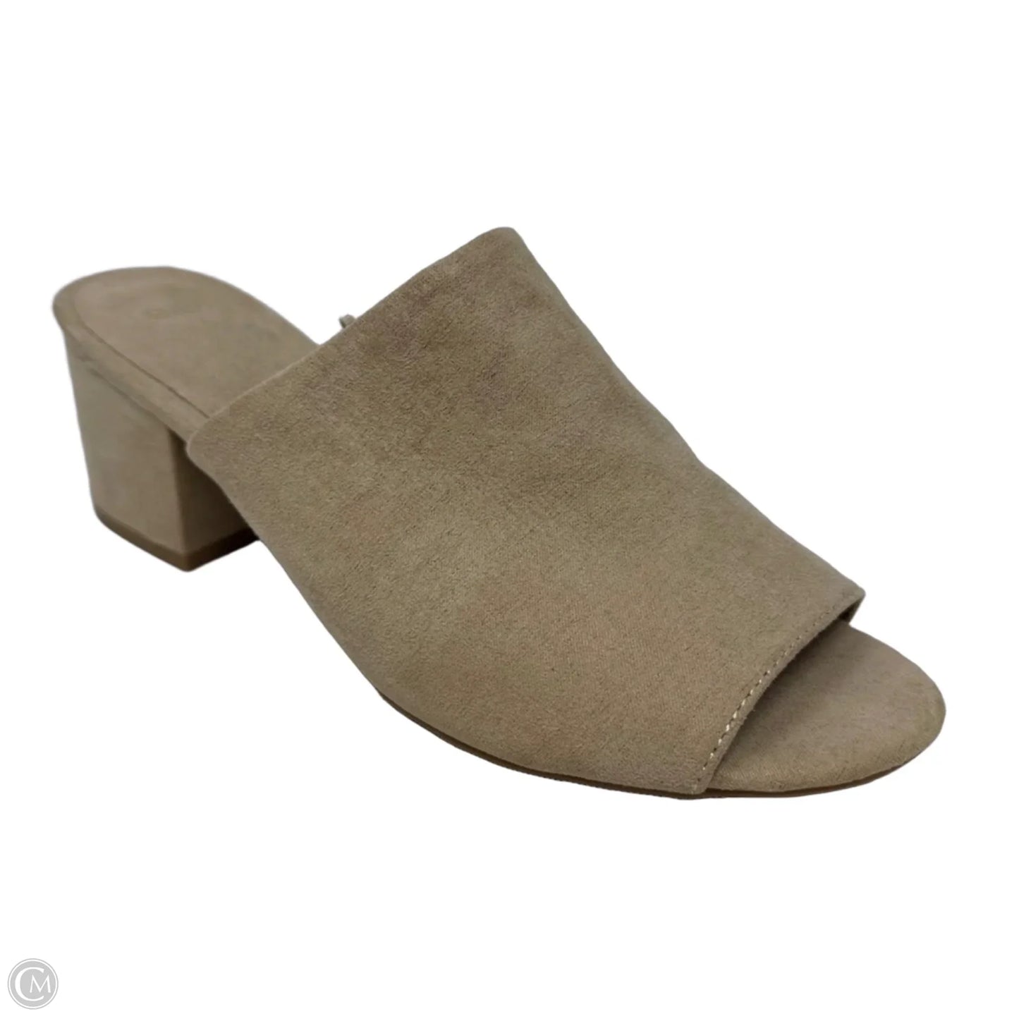 Faux Suede Shoes Heels Block By Gap In Tan, Size: 6