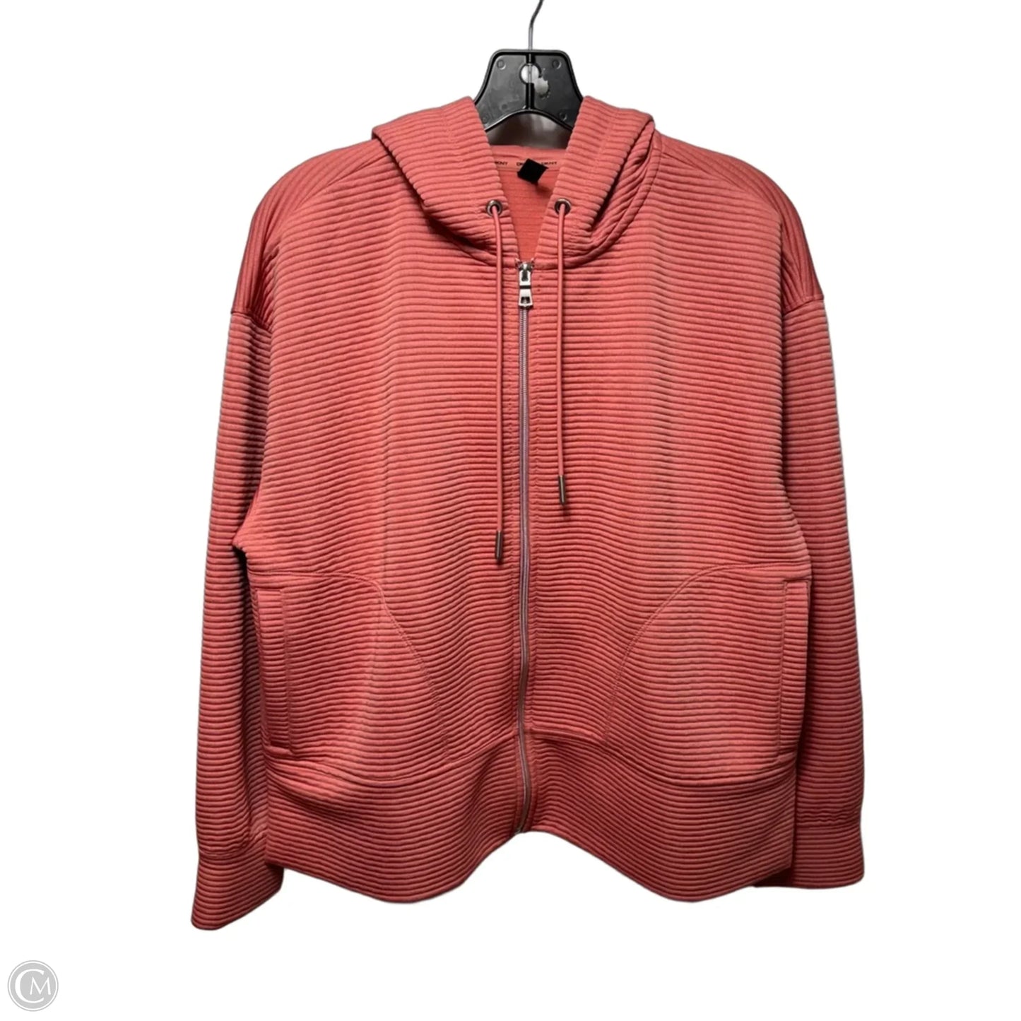 Sweatshirt Hoodie By Dkny In Coral, Size: L