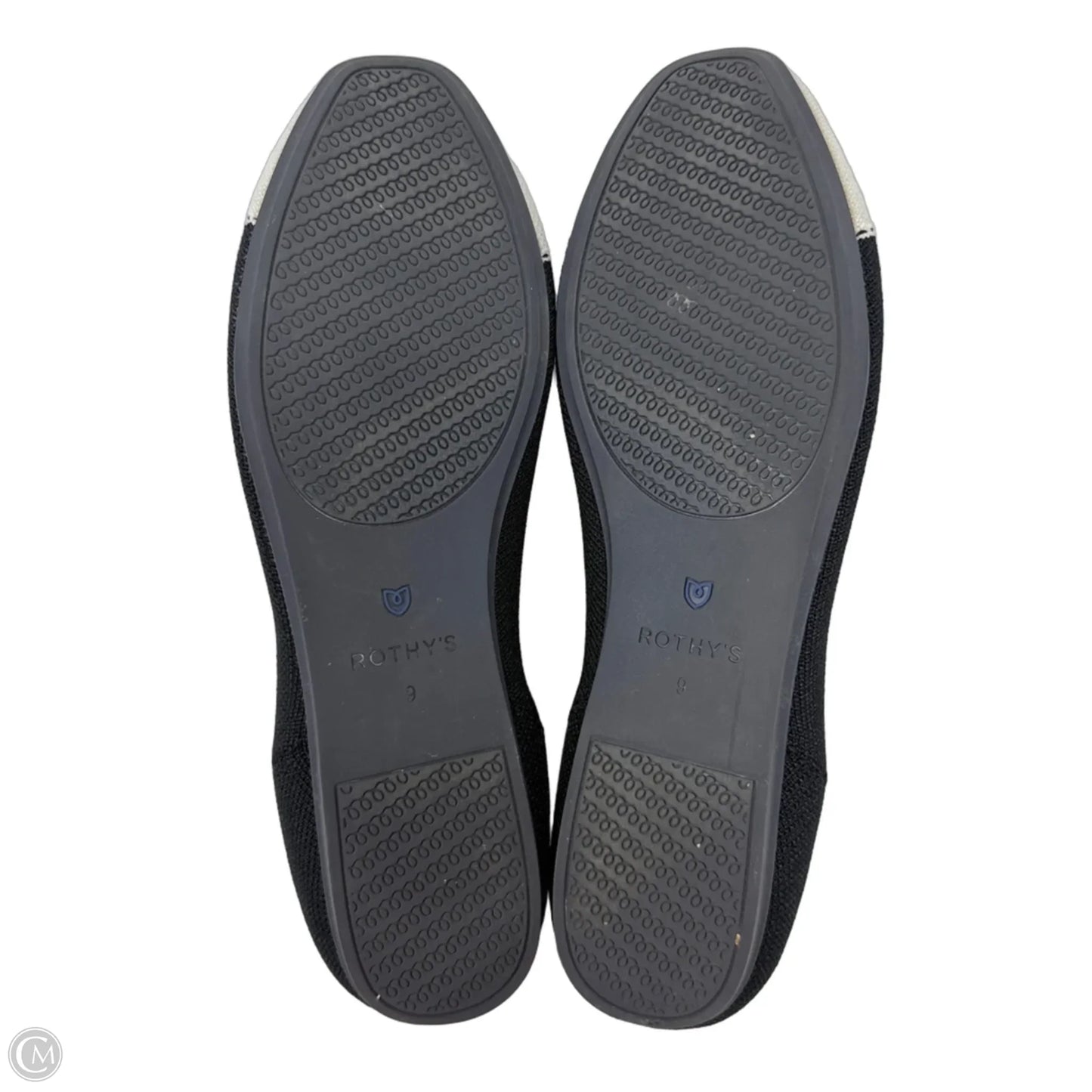 The Square Flats By Rothys In Tuxedo Black & Cream, Size: 9