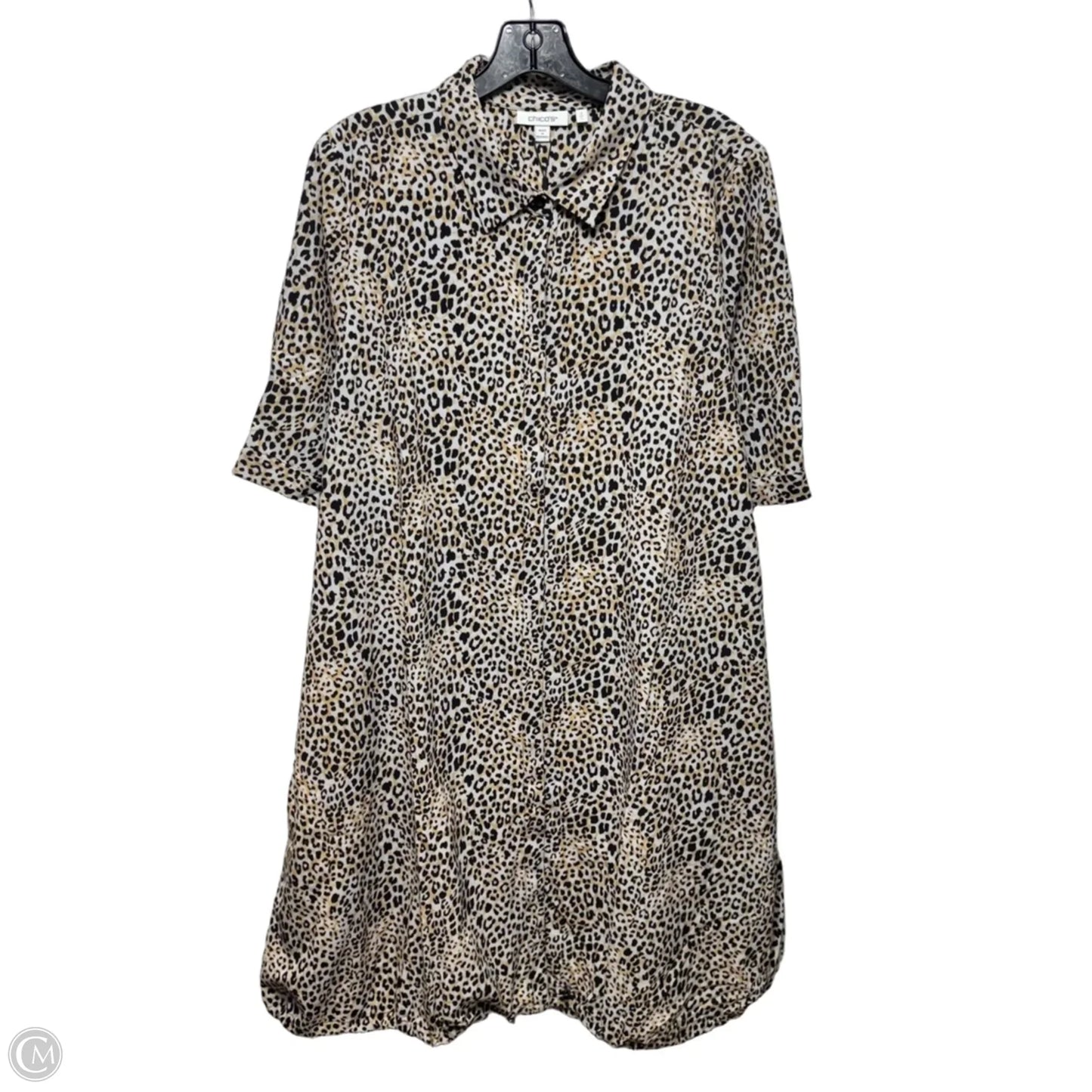 UPF Cat Bungee Dress Casual Short By Zenergy Chicos In Leopard Print, Size: 12