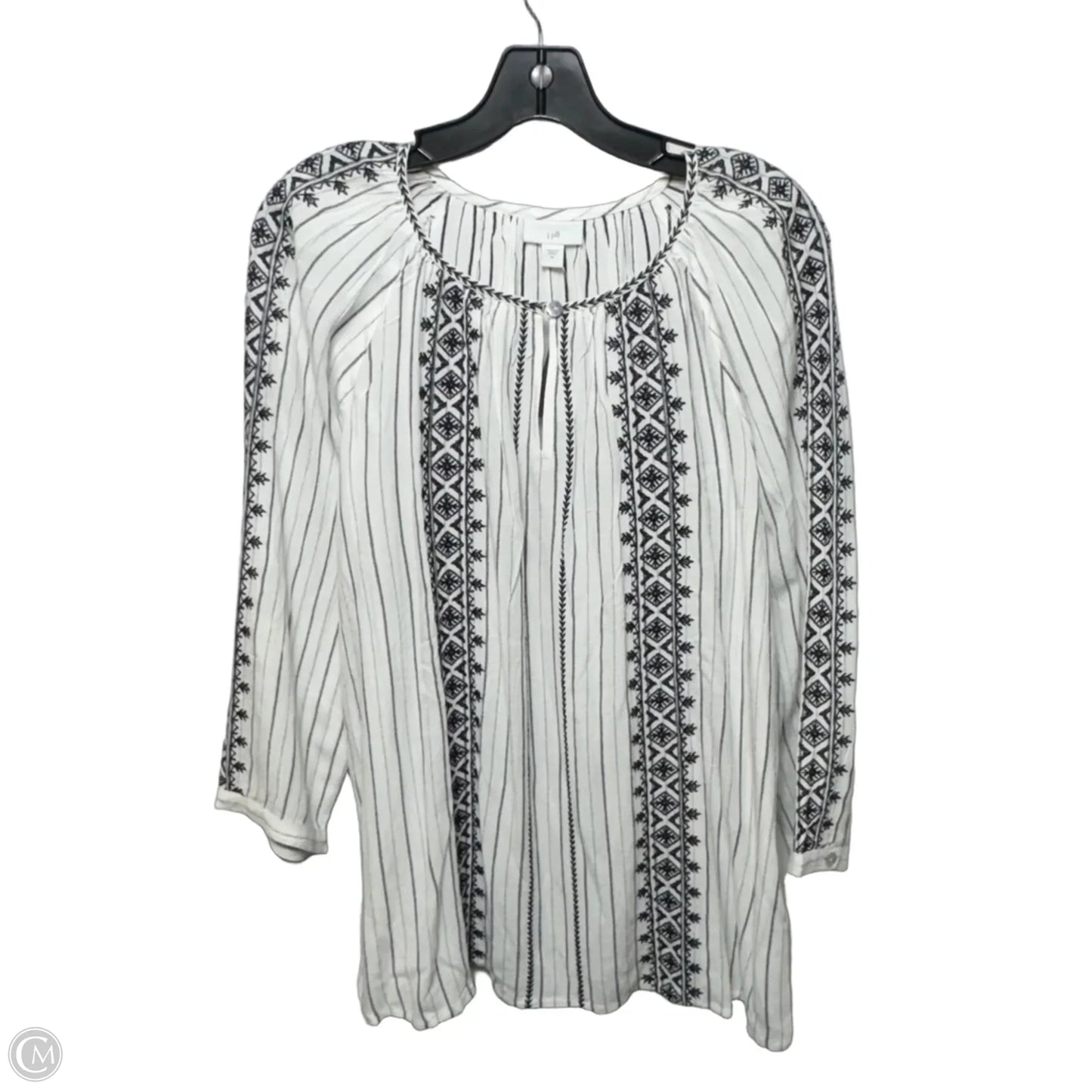 Top Long Sleeve By J. Jill In Striped Pattern, Size: M