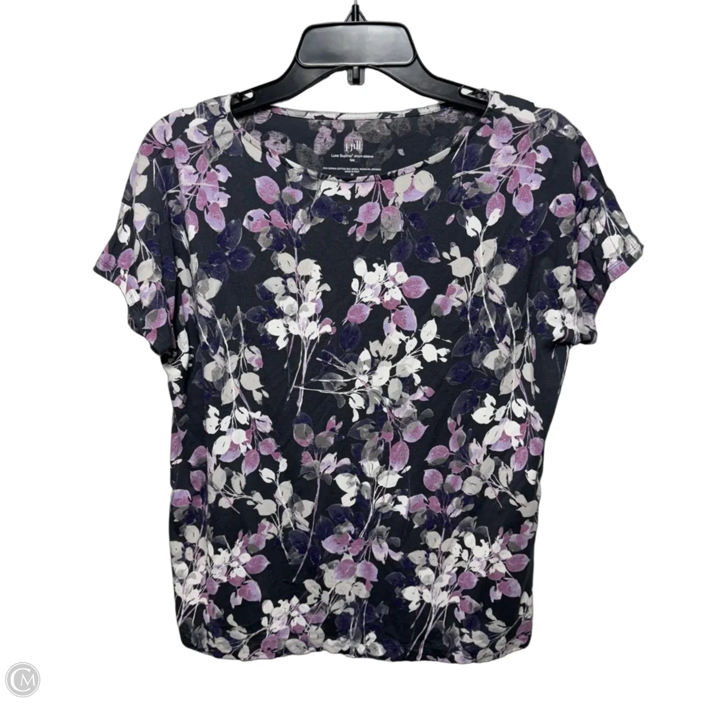 Luxe Supima Short Sleeve Tee By J. Jill In Floral Print, Size: M