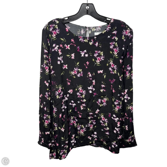Top Long Sleeve By J. Jill In Floral Print, Size: M
