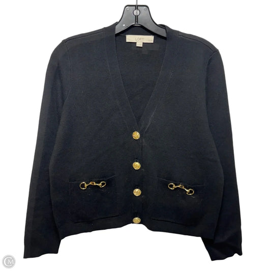 Horsebit Sweater Cardigan By Loft In Black, Size: Sp