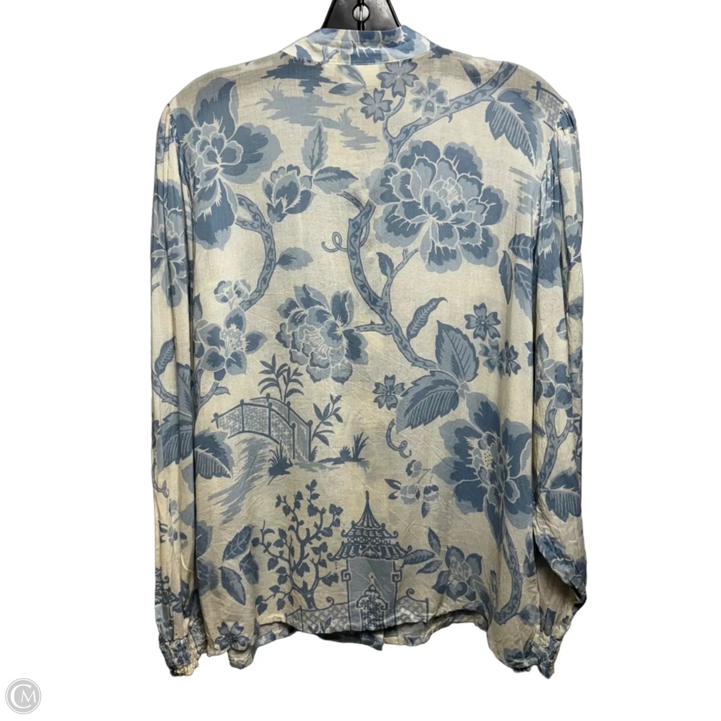 Top Long Sleeve By Spartina In Floral Print, Size: L