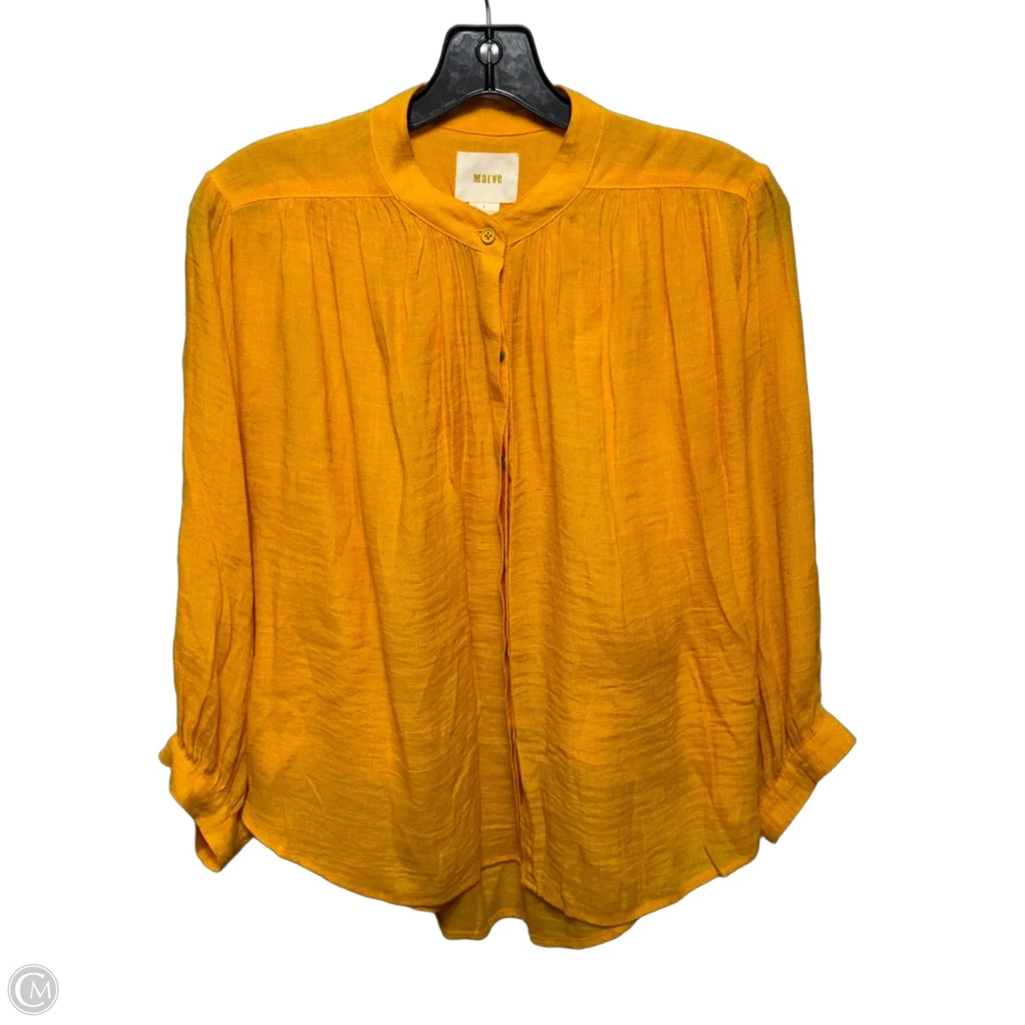 Top 3/4 Sleeve By Maeve In Gold, Size: S