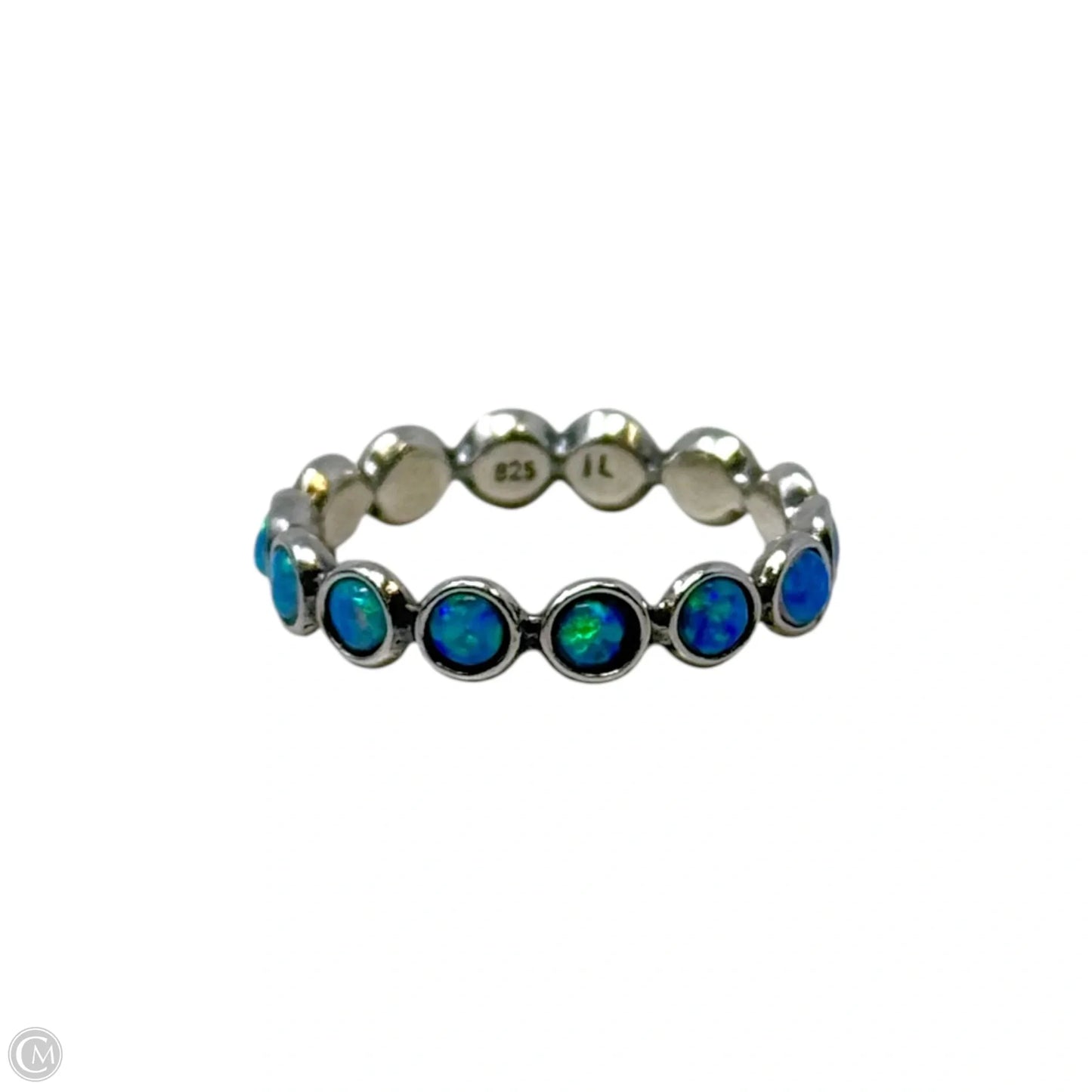 Faux Opal Ring Sterling Silver, Size: 8