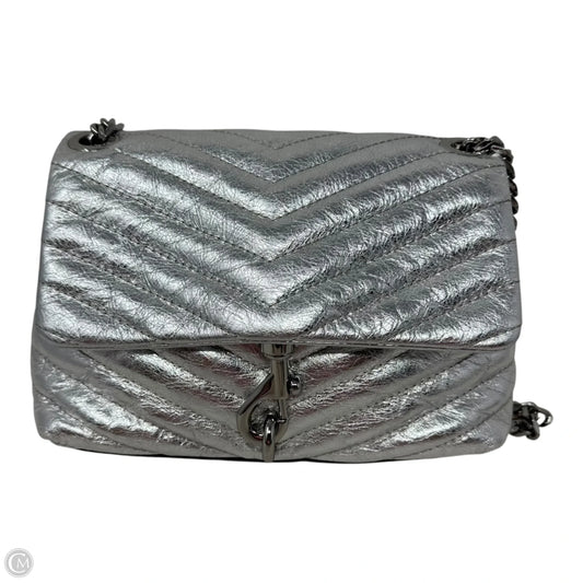 Edie Metallic Quilted Crossbody Designer By Rebecca Minkoff, Size: Small