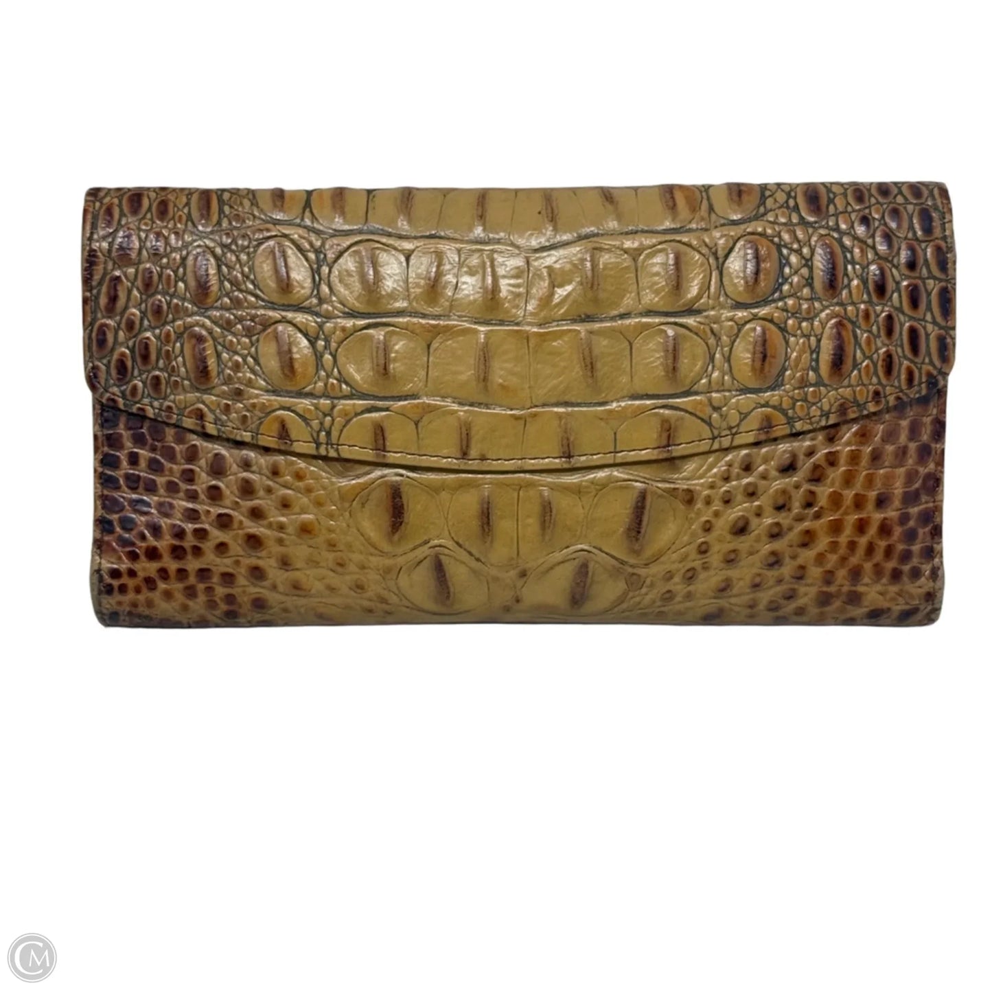 Vintage Checkbook Wallet Designer By Brahmin, Size: Large