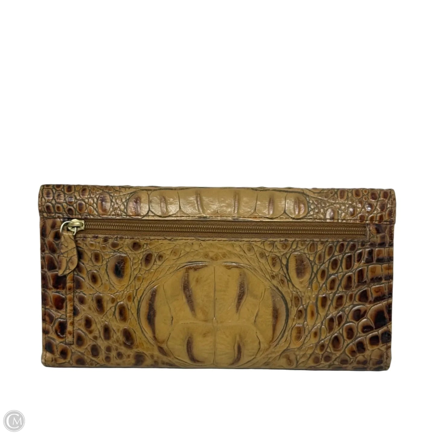 Vintage Checkbook Wallet Designer By Brahmin, Size: Large