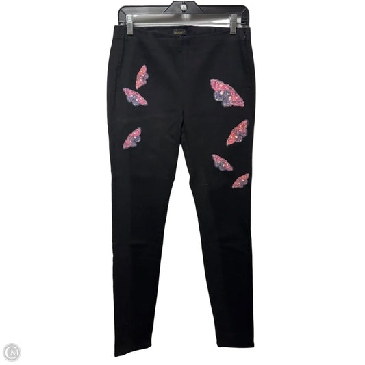 Butterfly Skinny Pants Leggings By La Perla In Black, Size: 8 (44)