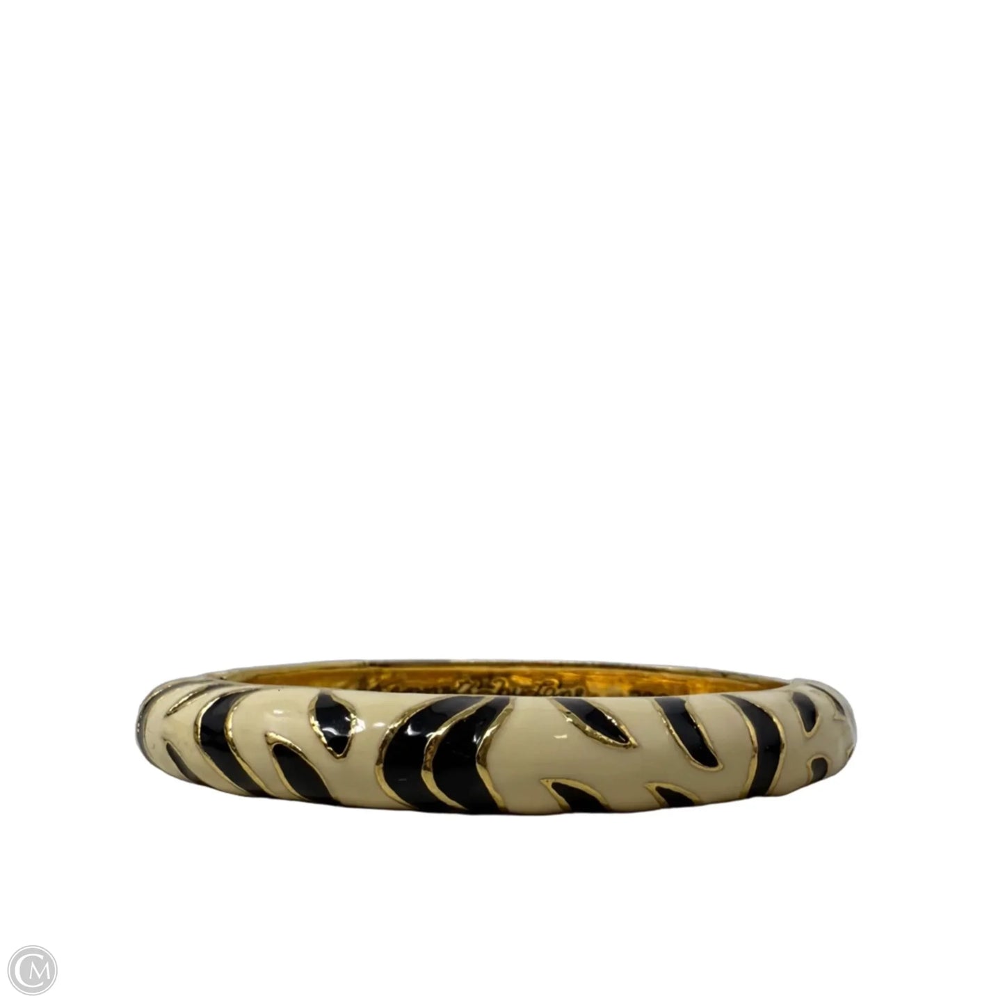 2006 Zebra Enamel Bangle Bracelet By Kenneth Jay Lane