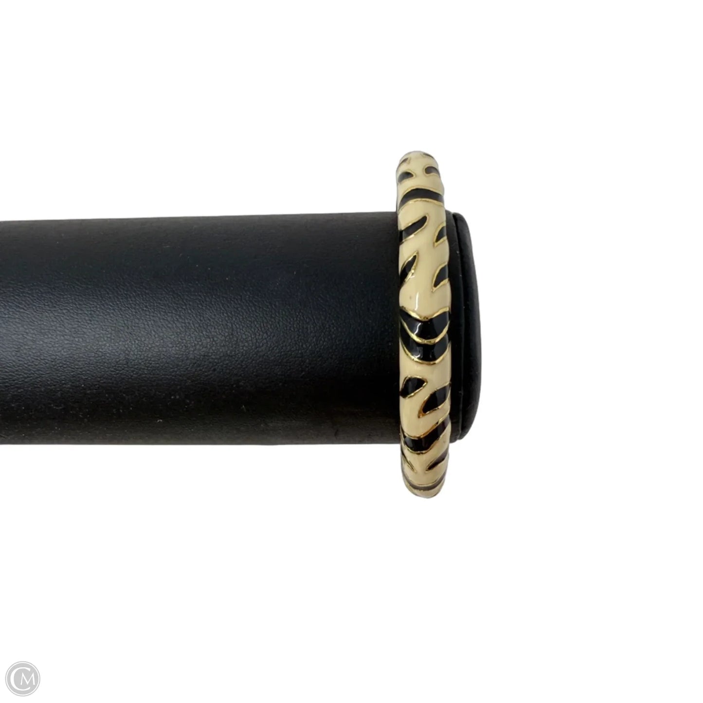 2006 Zebra Enamel Bangle Bracelet By Kenneth Jay Lane