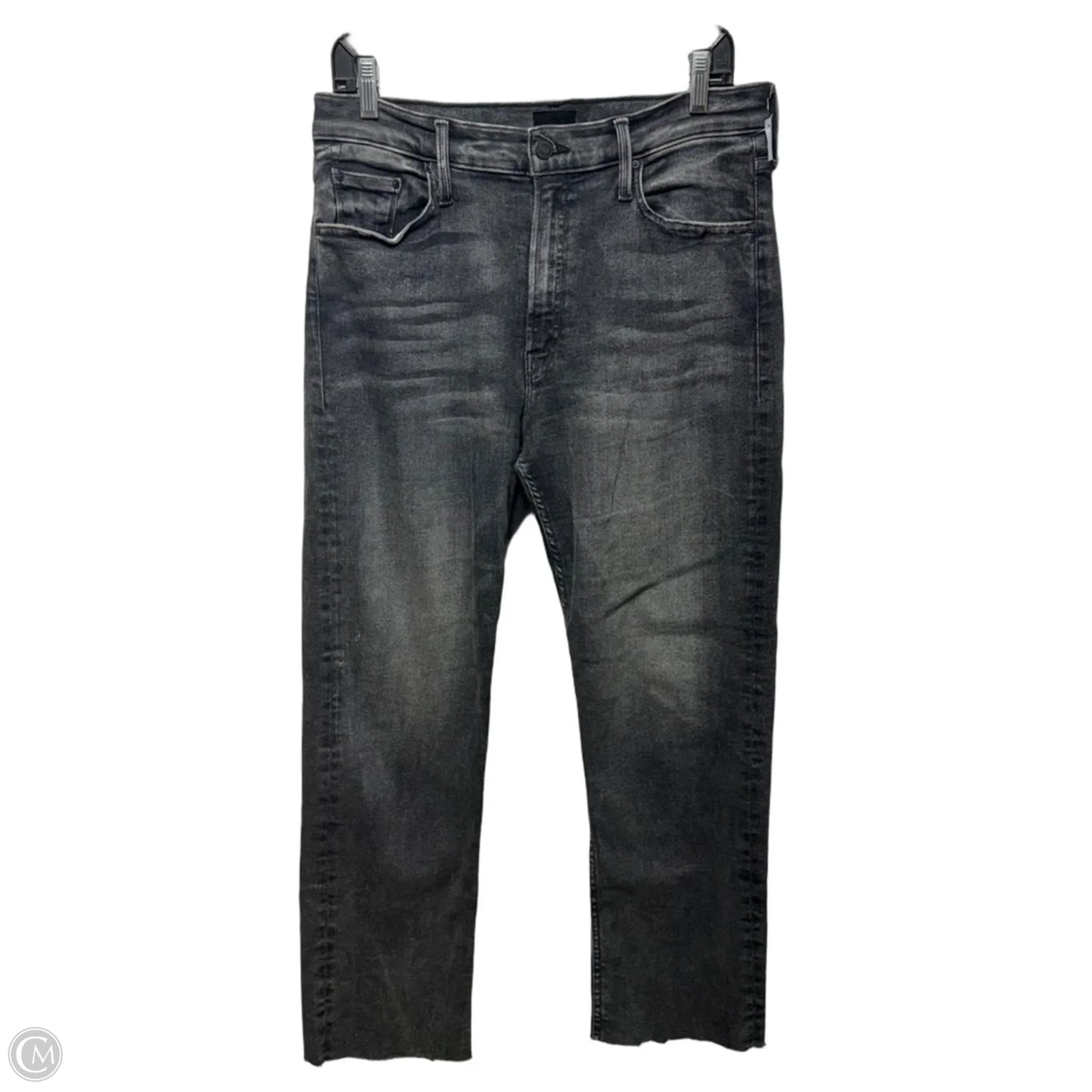 Mid Rise Rider Skimp Jeans By Mother In Grey Denim, Size: 14/32