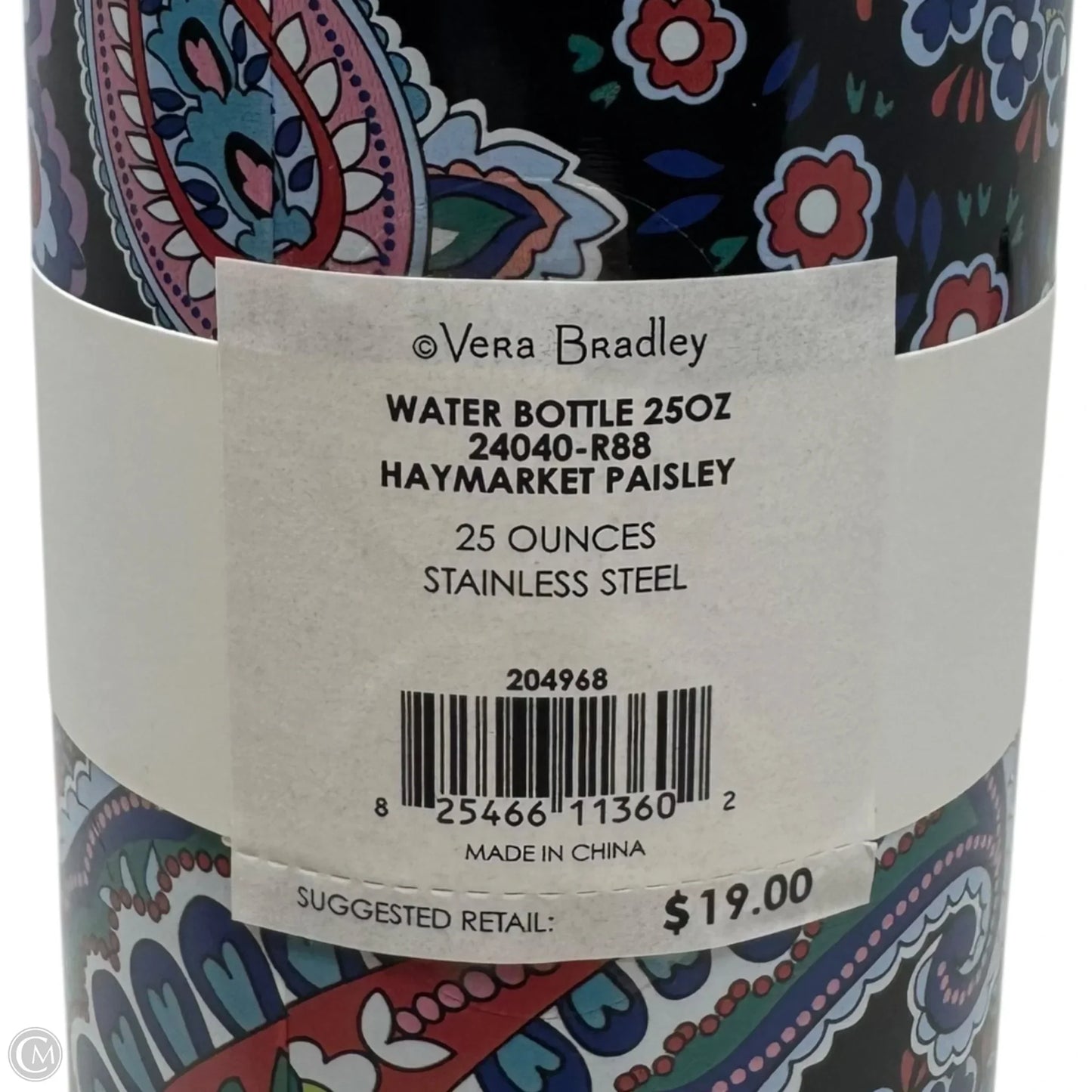 Stainless Steel 25 oz Water Bottle By Vera Bradley, Size: Medium