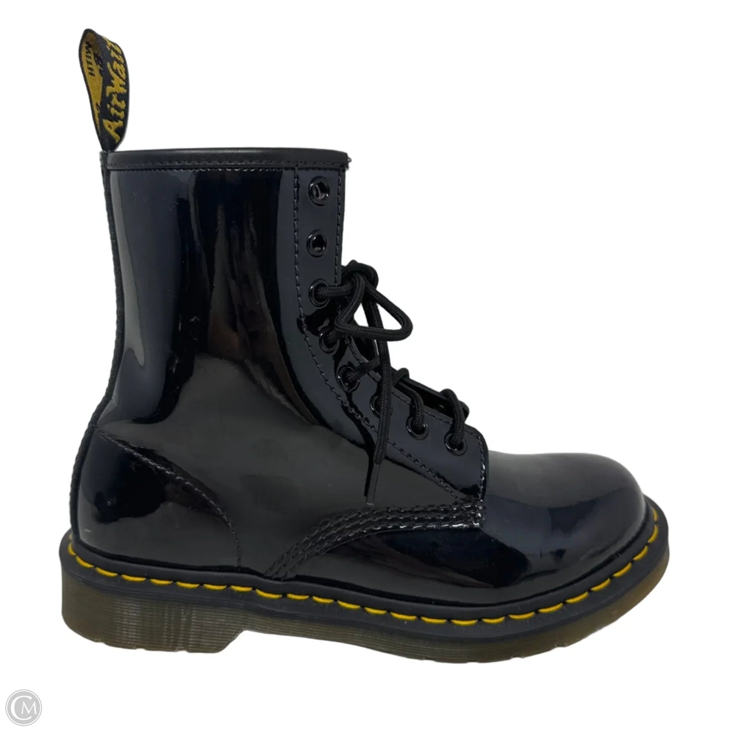 Patent 1460 Boots Combat By Dr Martens In Black, Size: 8