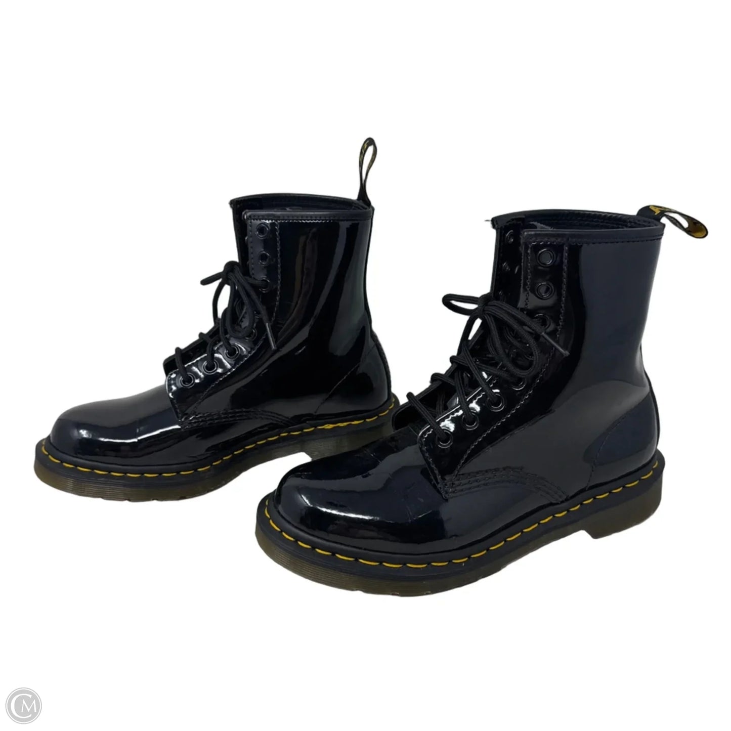 Patent 1460 Boots Combat By Dr Martens In Black, Size: 8