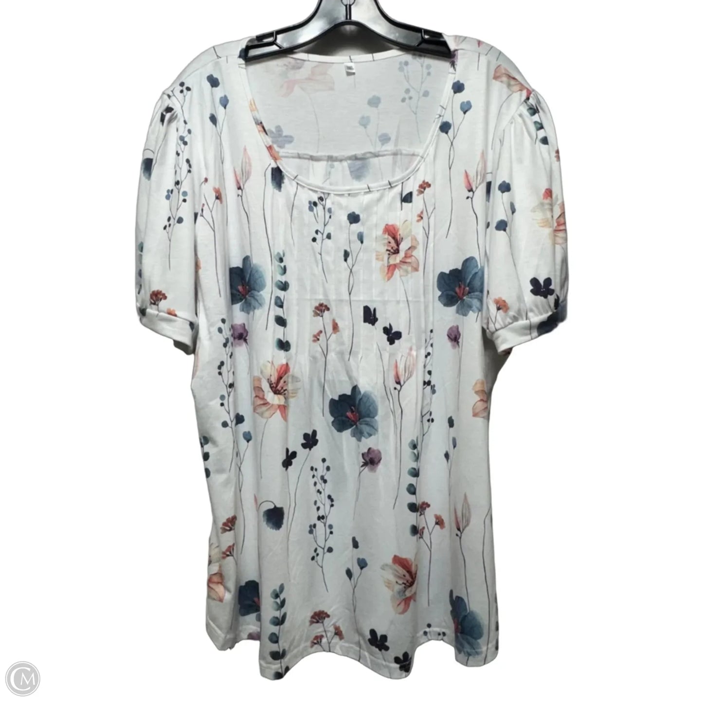 Top Short Sleeve By Clothes Mentor In Floral Print, Size: 3x