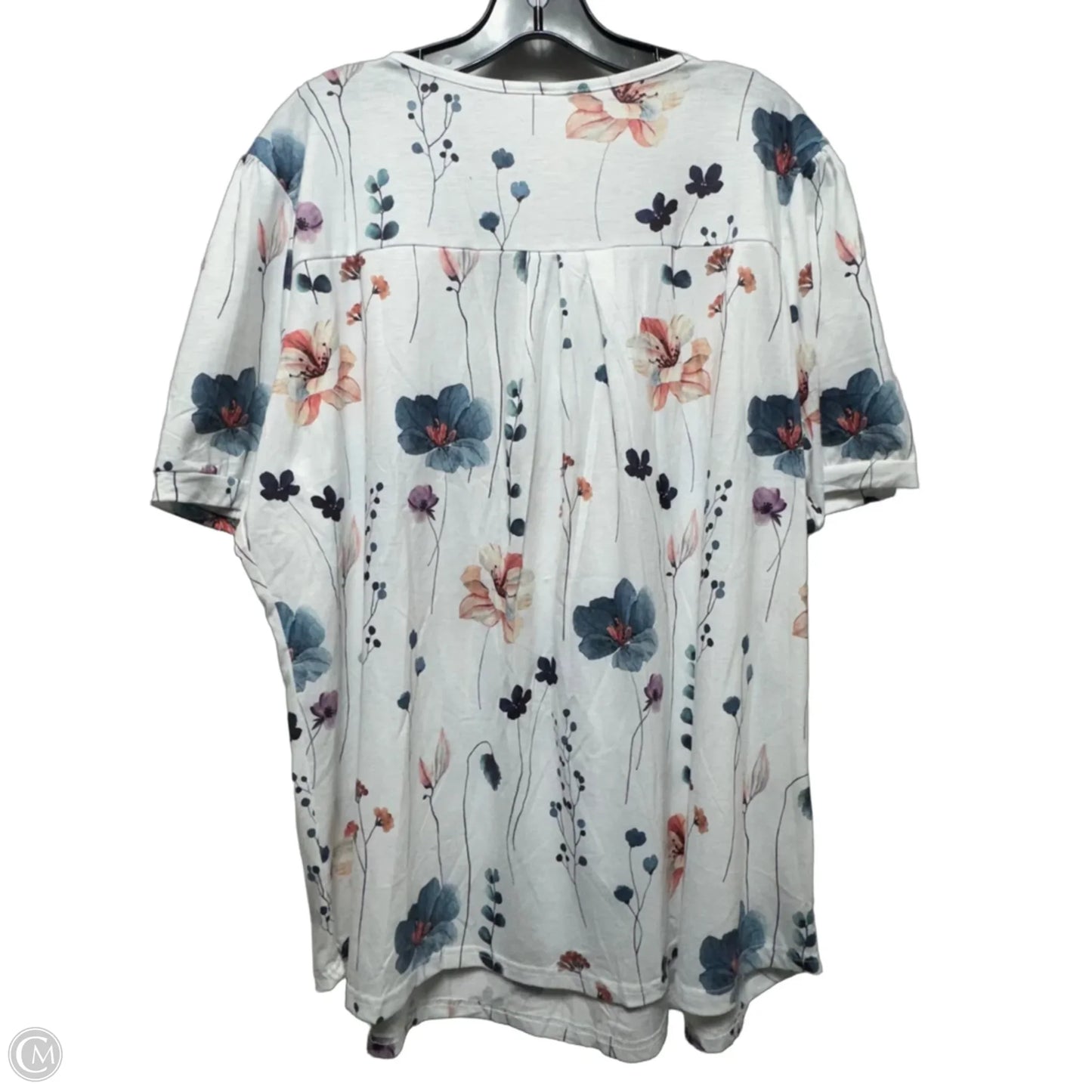 Top Short Sleeve By Clothes Mentor In Floral Print, Size: 3x