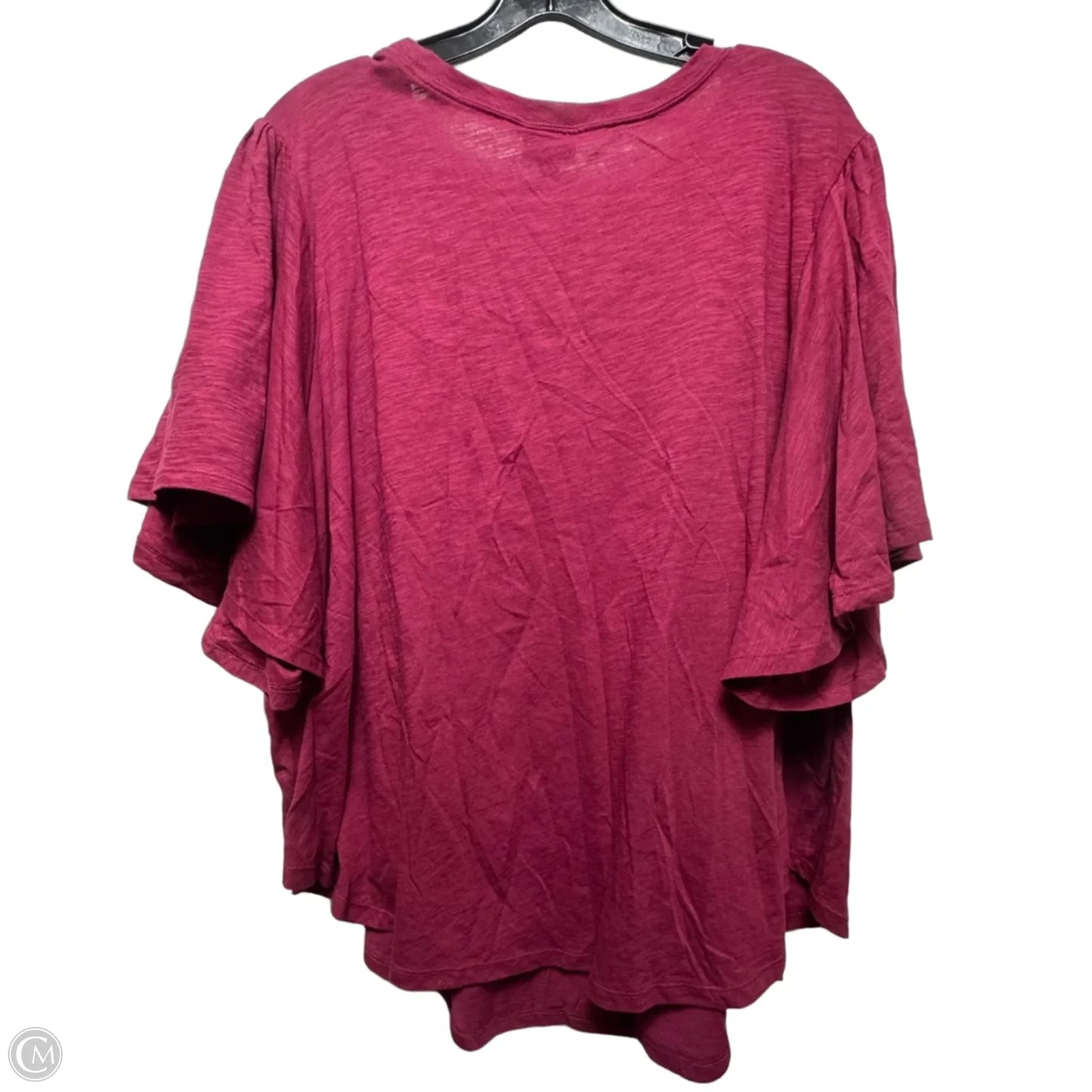 Top Short Sleeve By Torrid In Maroon, Size: 3x