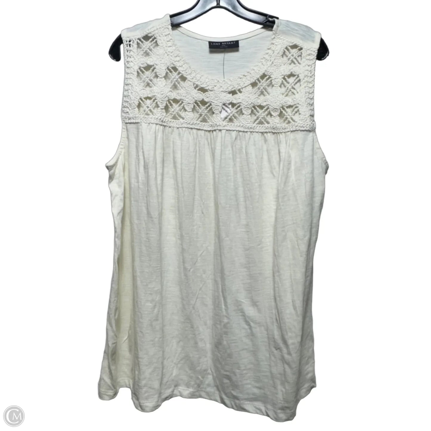 Top Sleeveless By Lane Bryant In Cream, Size: 18