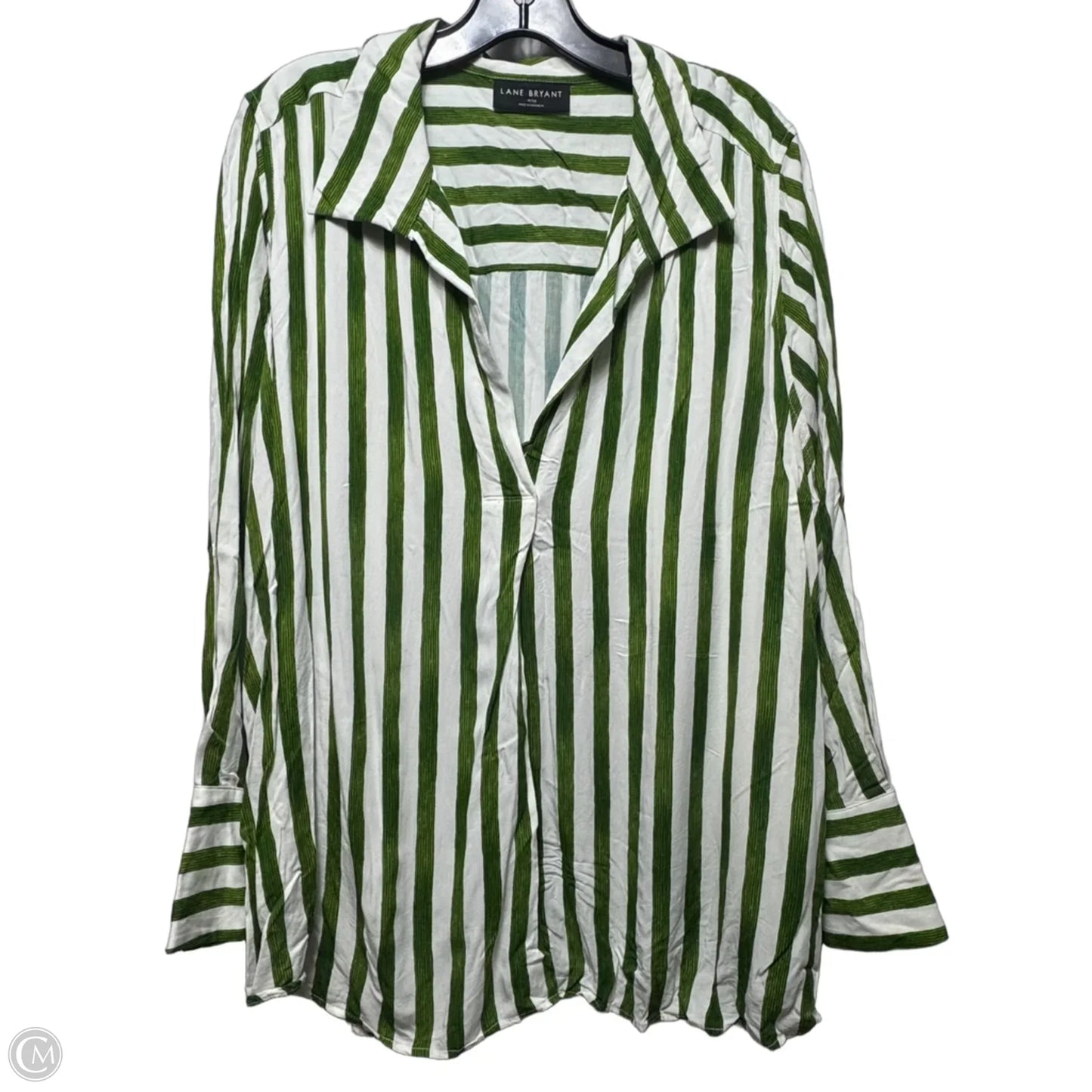 Top Long Sleeve By Lane Bryant In Striped Pattern, Size: 18