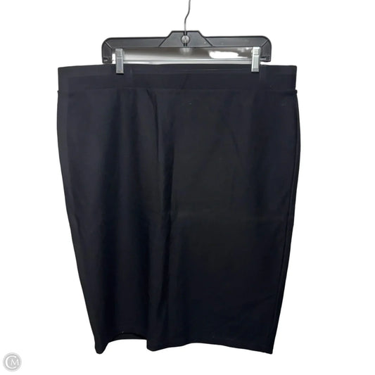 4Blk Solid Ponte Pencil Skirt Mini & Short By Torrid In Black, Size: 2x (18-20)
