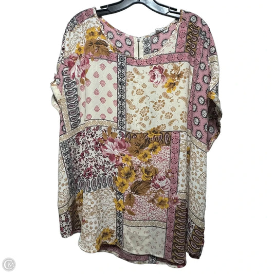 Top Short Sleeve By Maurices In Pink, Size: 2x