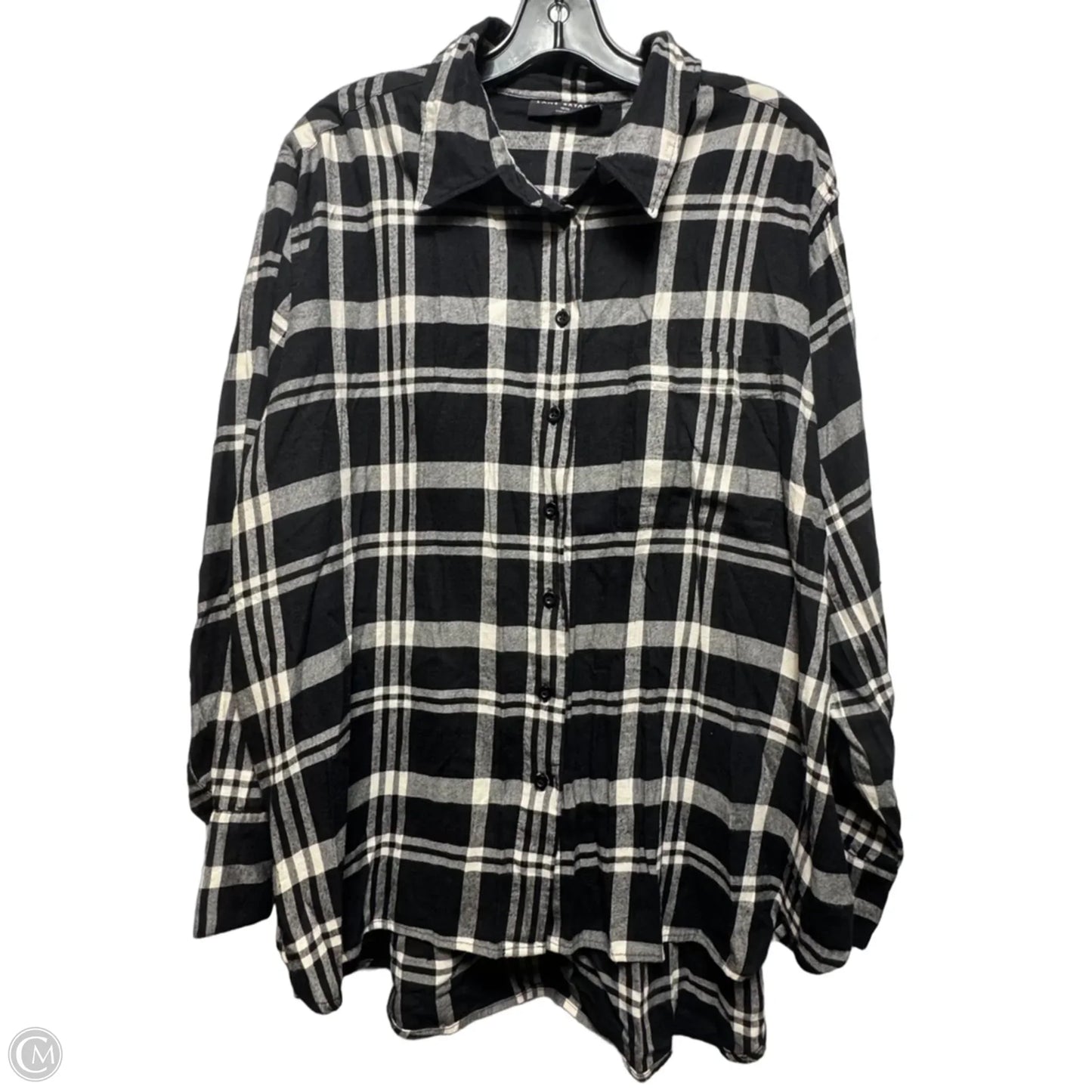 Top Long Sleeve By Lane Bryant In Checkered Pattern, Size: 18