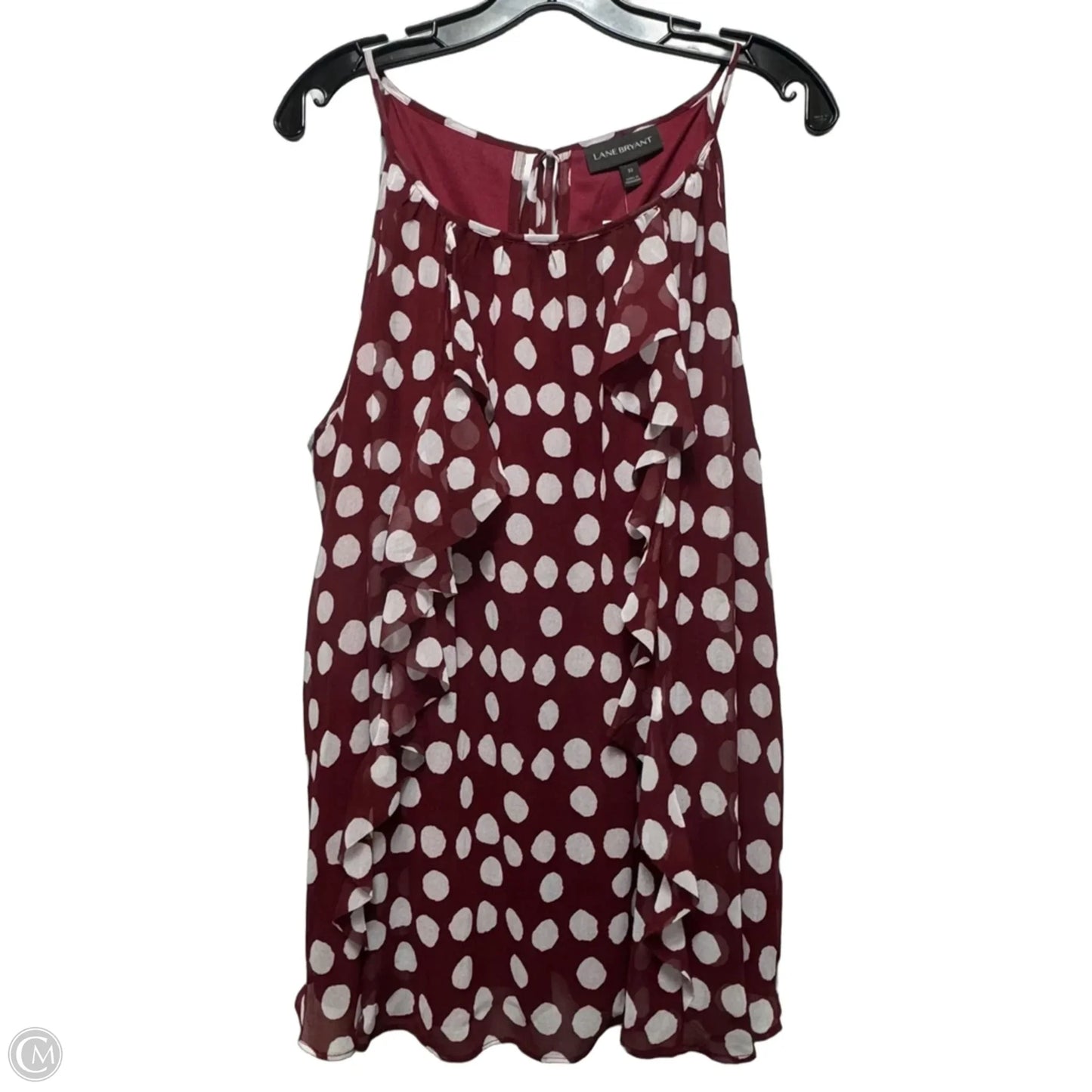 Top Sleeveless By Lane Bryant In Polkadot Pattern, Size: 22
