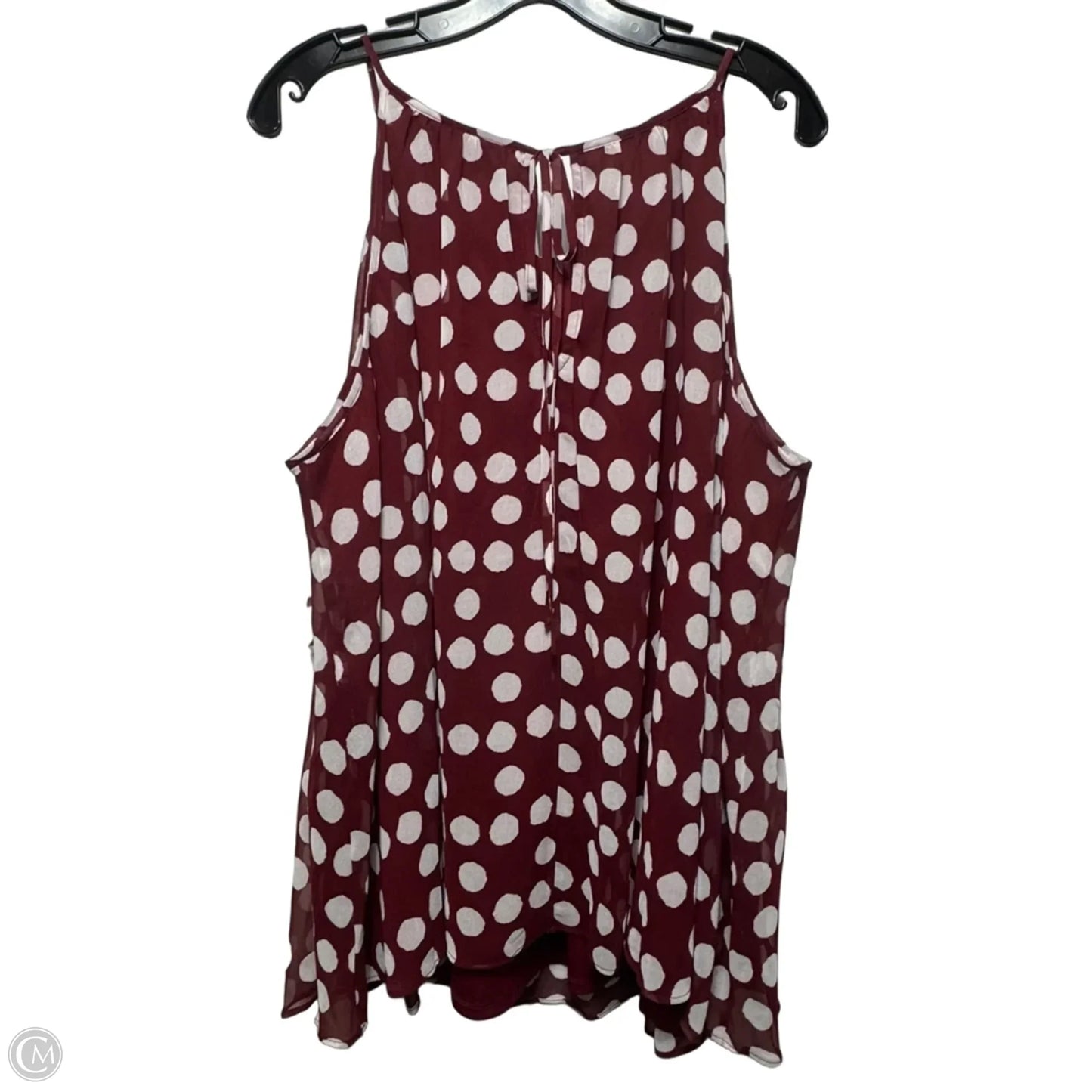 Top Sleeveless By Lane Bryant In Polkadot Pattern, Size: 22